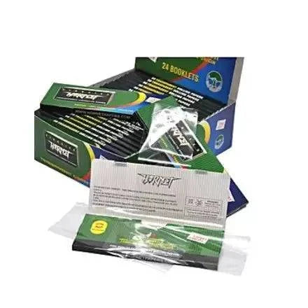 Certified Puffs Hornet transparent cellulose king size rolling papers box with clear packaging and rolling papers inside.