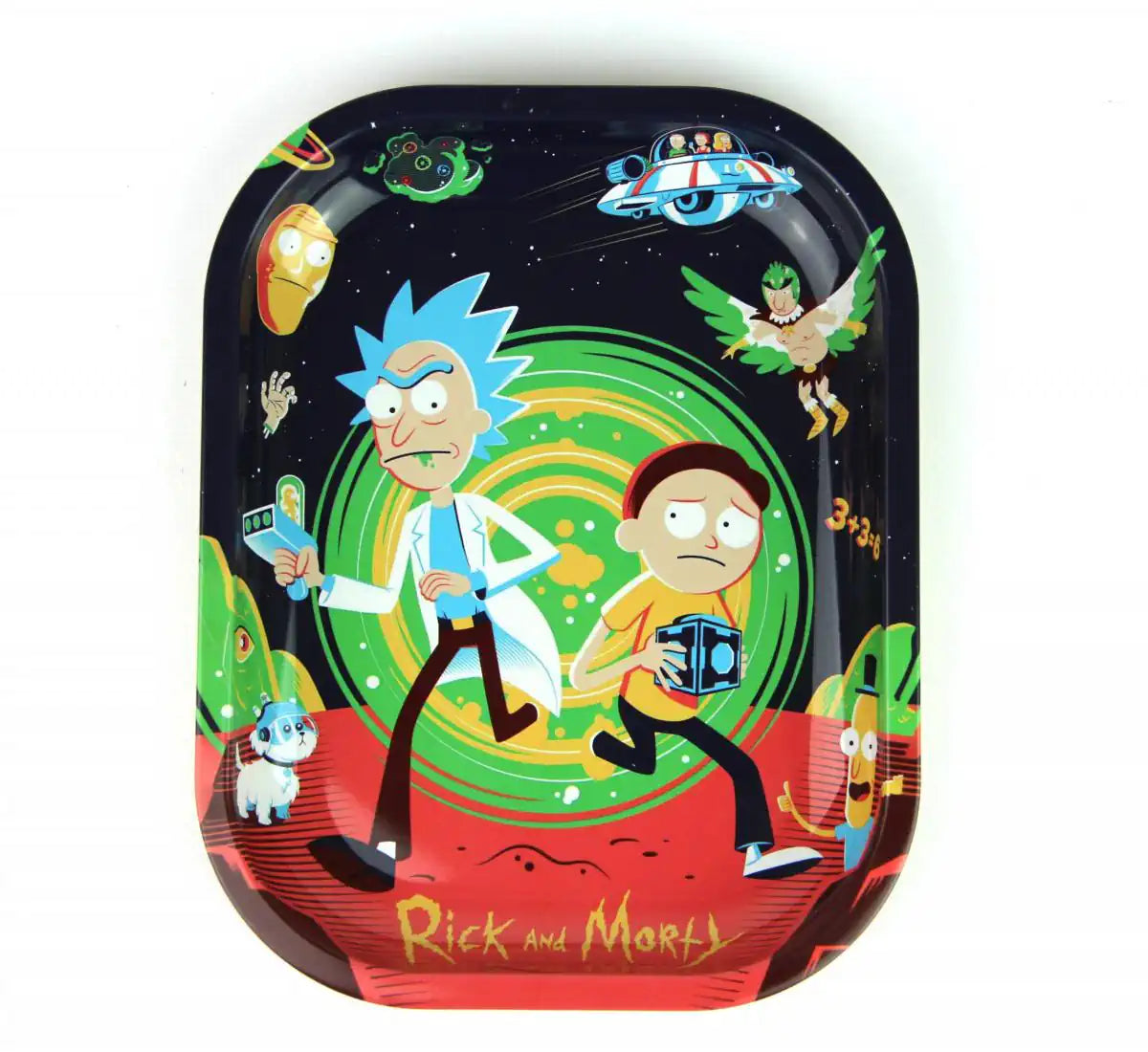 Rick & Morty Rolling Tray with Magnetic Lid - Buy Online Kenya Certified Puffs