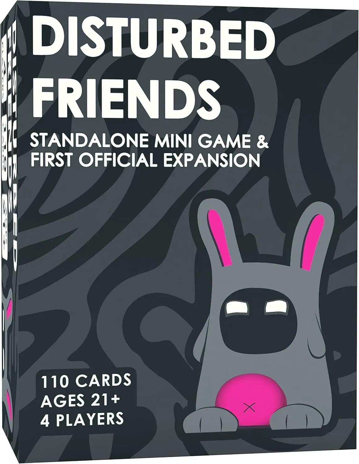 Certified Puffs Disturbed Friends First Expansion card game with colorful, illustrated cards for adult party fun.