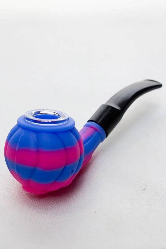 Sherlock Tobacco Pipe with a clear glass bowl and curved stem, designed by Certified Puffs, for classic smoking experiences.