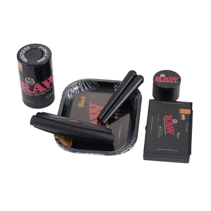 Certified Puffs RAW Design 6-in-1 gift set featuring assorted puffs and accessories arranged in a stylish display.