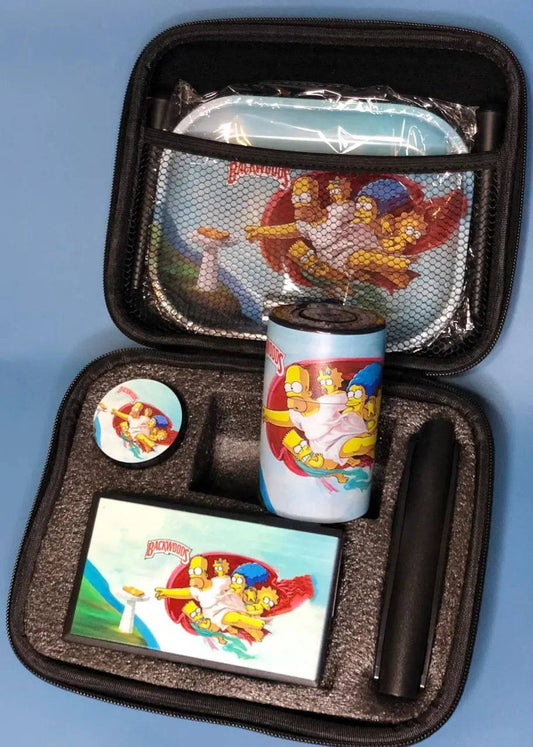 Six-piece Simpsons gift set by Certified Puffs featuring themed toys and collectibles for fans and children.