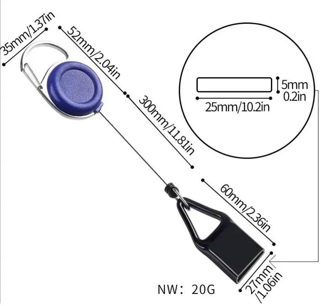 Certified Puffs retractable lighter leash with anti-loss holder, shown attached to a lighter for secure handling.
