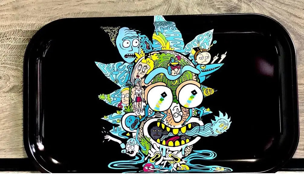 Psychedelic Rick Rolling Tray XL - Rick and Morty Design Certified Puffs