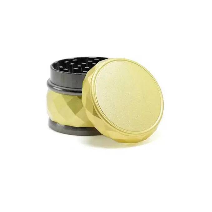 Premium 63mm metal herb grinder by Certified Puffs with a classic design, featuring sharp teeth for efficient grinding.