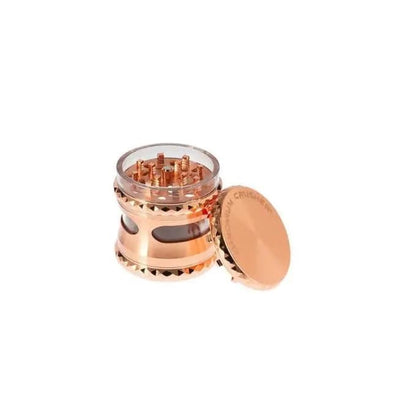 Certified Puffs heavy duty herb grinder, 63mm metal grinder with side opening, used for grinding herbs and spices.