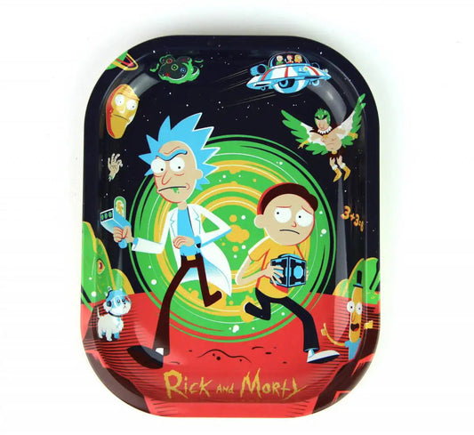 Rick & Morty Rolling Tray with Magnetic Lid - Buy Online Kenya Certified Puffs