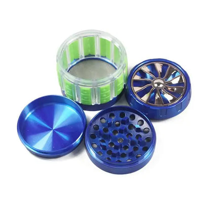 4-Layer Herb Grinder 63mm - Premium Multi-Chamber Metal Grinder Kenya Certified Puffs