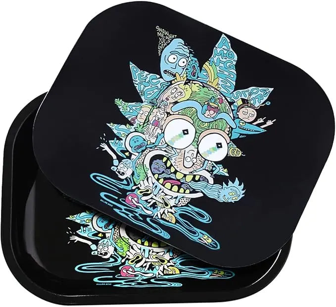 Psychedelic Rick Rolling Tray XL - Rick and Morty Design Certified Puffs