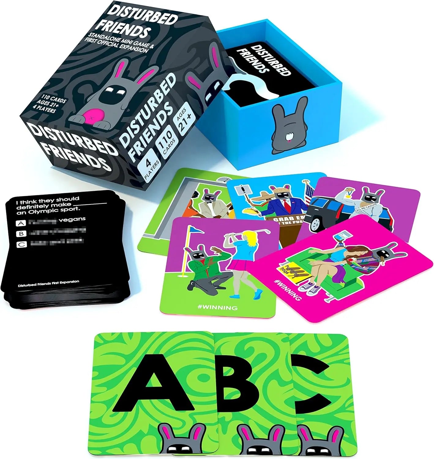 Disturbed Friends First Expansion - All New Cards Adult Party Game Certified Puffs