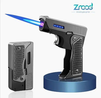 Electric Lighter Windproof Lighter Gun Shape Certified Puffs