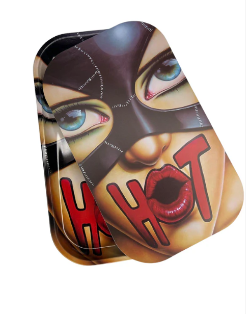 Hot Cat Woman Rolling Tray XL 10.5" - Premium Cartoon Design