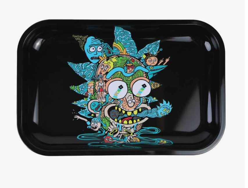 Psychedelic Rick Rolling Tray XL – Rick & Morty Metal Rolling Tray | Buy Online Kenya Certified Puffs