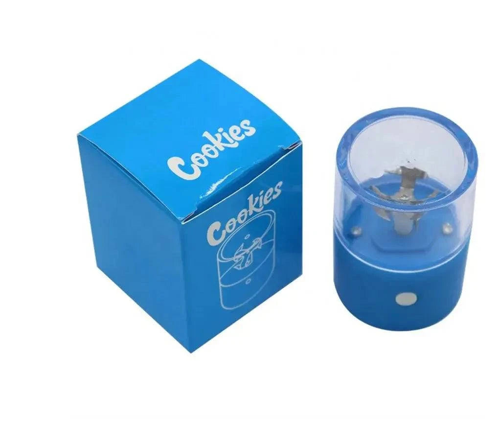 Certified Puffs electric herb grinder with USB charging, automatic operation, compact herb grinder for fresh ground herbs.
