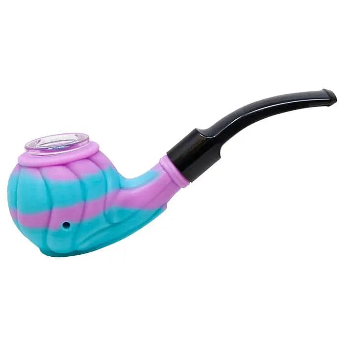 Certified Puffs Sherlock Tobacco Pipe with classic glass bowl and curved stem, designed for smooth smoking experience.