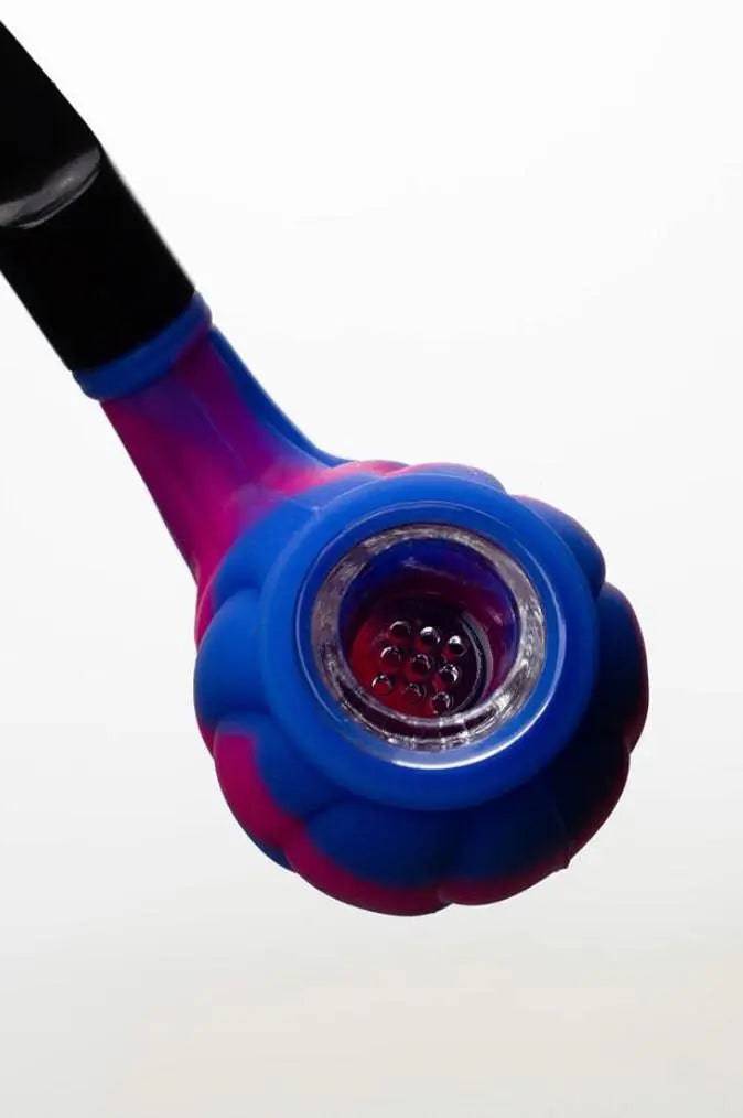 Sherlock Tobacco Pipe by Certified Puffs with a classic glass bowl for smoking, featuring a detailed curved stem.