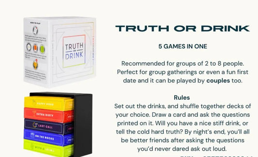 Truth or Drink Card Game - Adult Party Drinking Game Certified Puffs