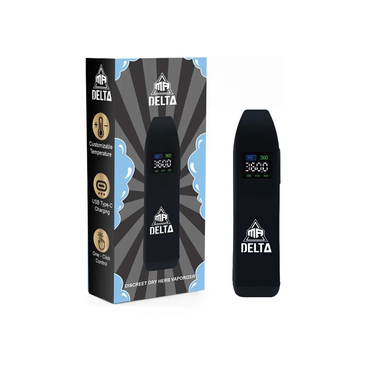 Dry Herb Vaporizer Mr. Delta Flower boy PRO Portable Dry Herb Vaporizer Certified Puffs