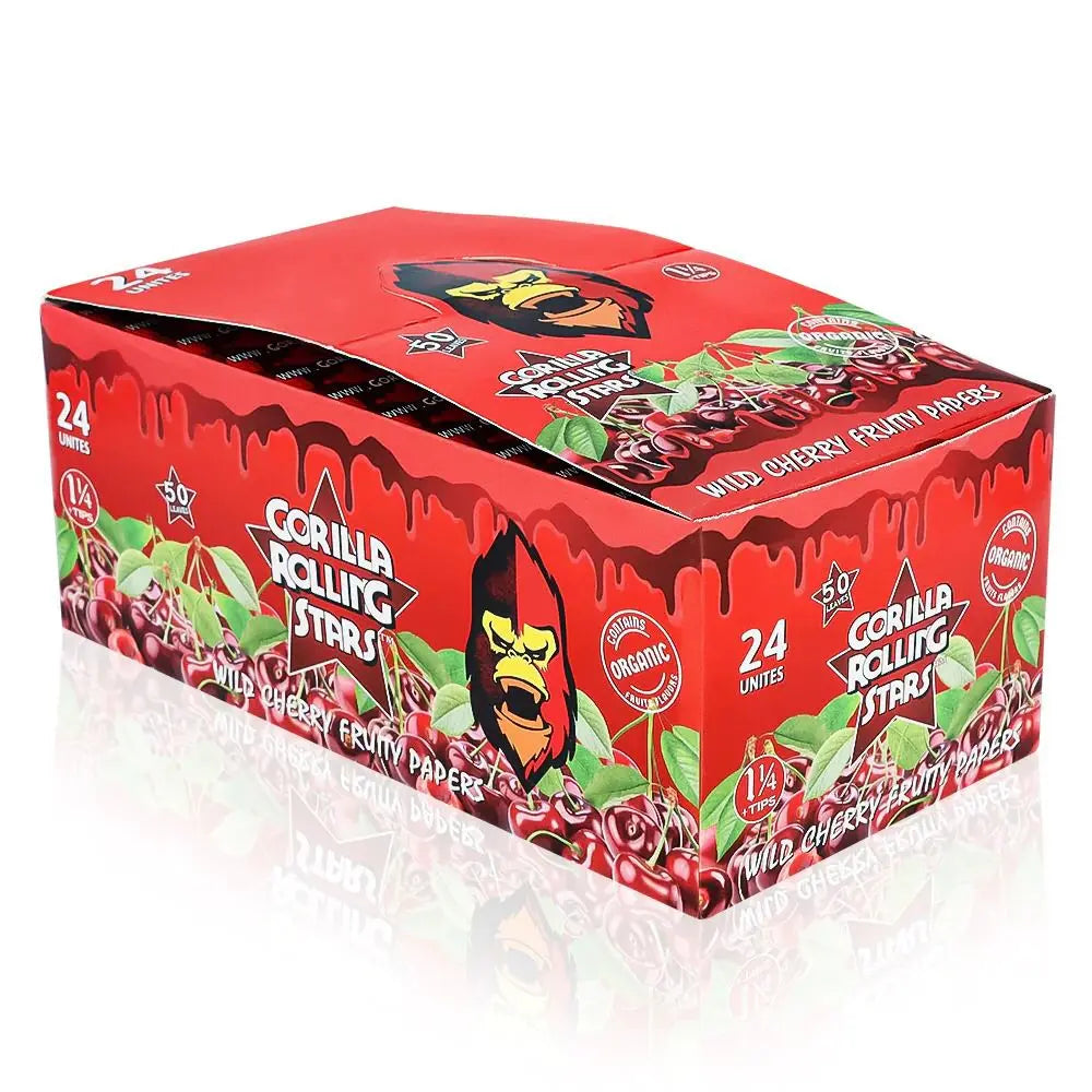 Flavored Rolling Papers 1 1/4 - Organic Mango Cherry Watermelon Certified Puffs