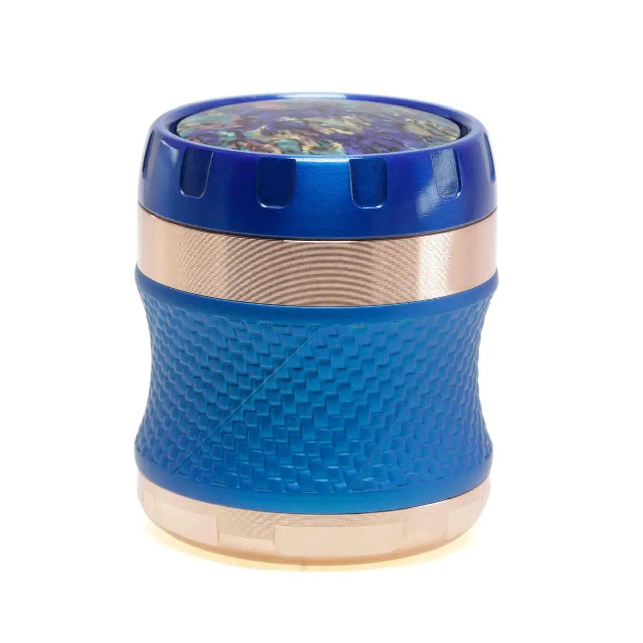 Large 63mm Certified Puffs metal herb grinder with 4-piece design for efficient grinding and storage of herbs.