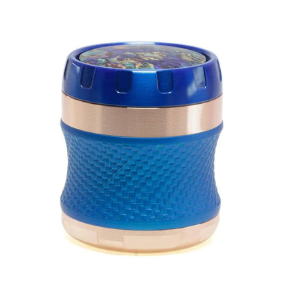 Large 63mm Certified Puffs metal herb grinder with 4-piece design for efficient grinding and storage of herbs.