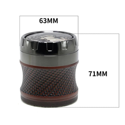 Large 63mm premium metal herb grinder by Certified Puffs, 4-piece XL herb grinder with textured grip and stainless steel construction.