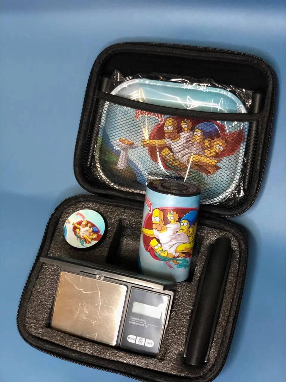 Certified Puffs 6-in-1 Simpsons gift set with colorful toys and collectibles, featuring popular Simpsons characters.