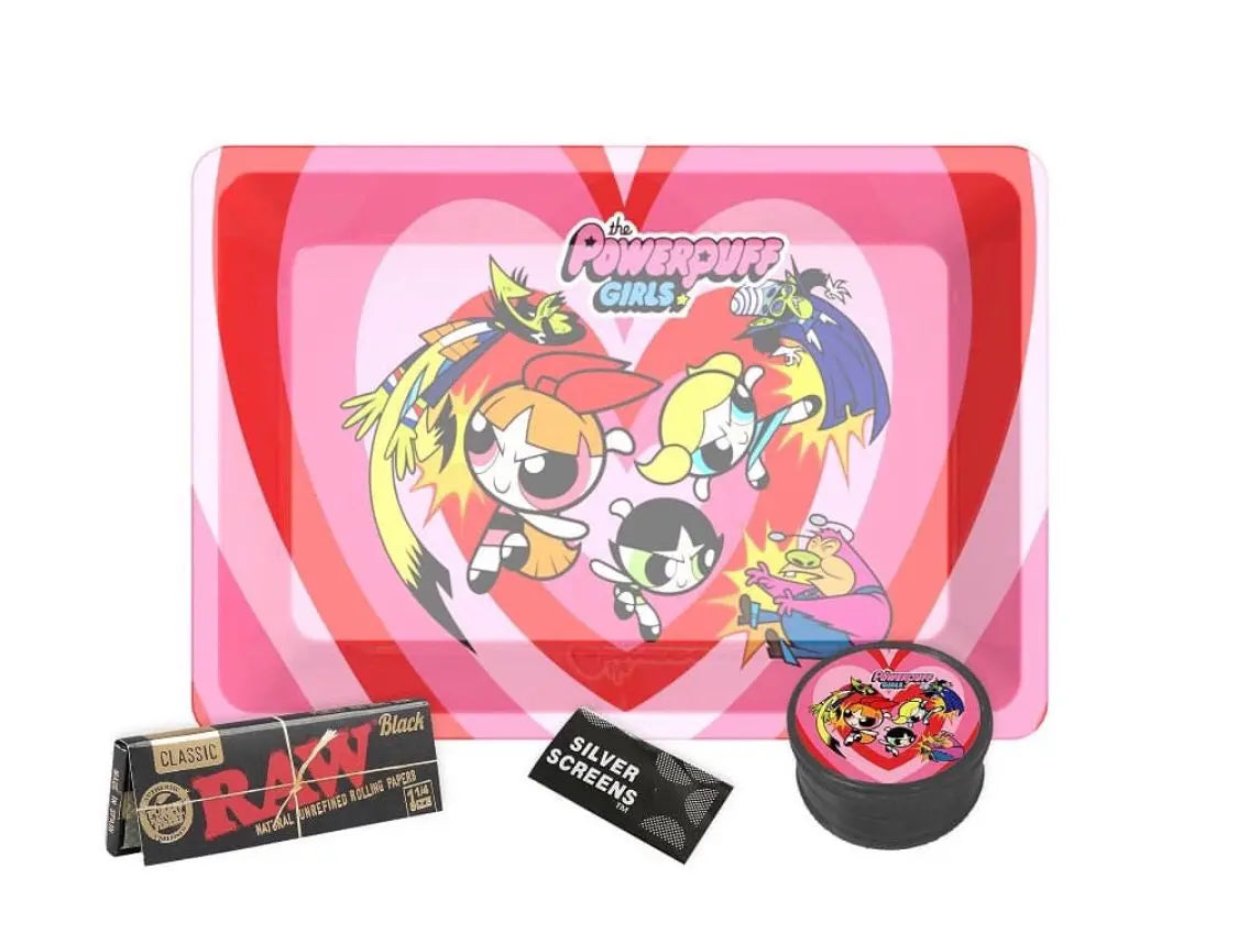 Complete Rolling Accessories Gift Set - Tray, Grinder, Papers & Pipe Certified Puffs