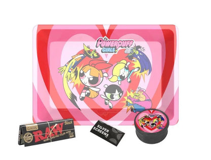 Complete Rolling Accessories Gift Set - Tray, Grinder, Papers & Pipe Certified Puffs