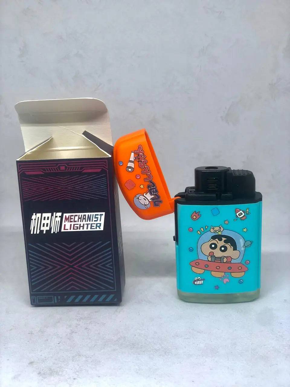Refillable butane lighter from Certified Puffs with a sleek, compact design and ergonomic grip.