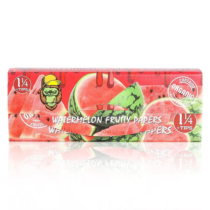 Flavored Rolling Papers 1 1/4 - Organic Mango Cherry Watermelon Certified Puffs