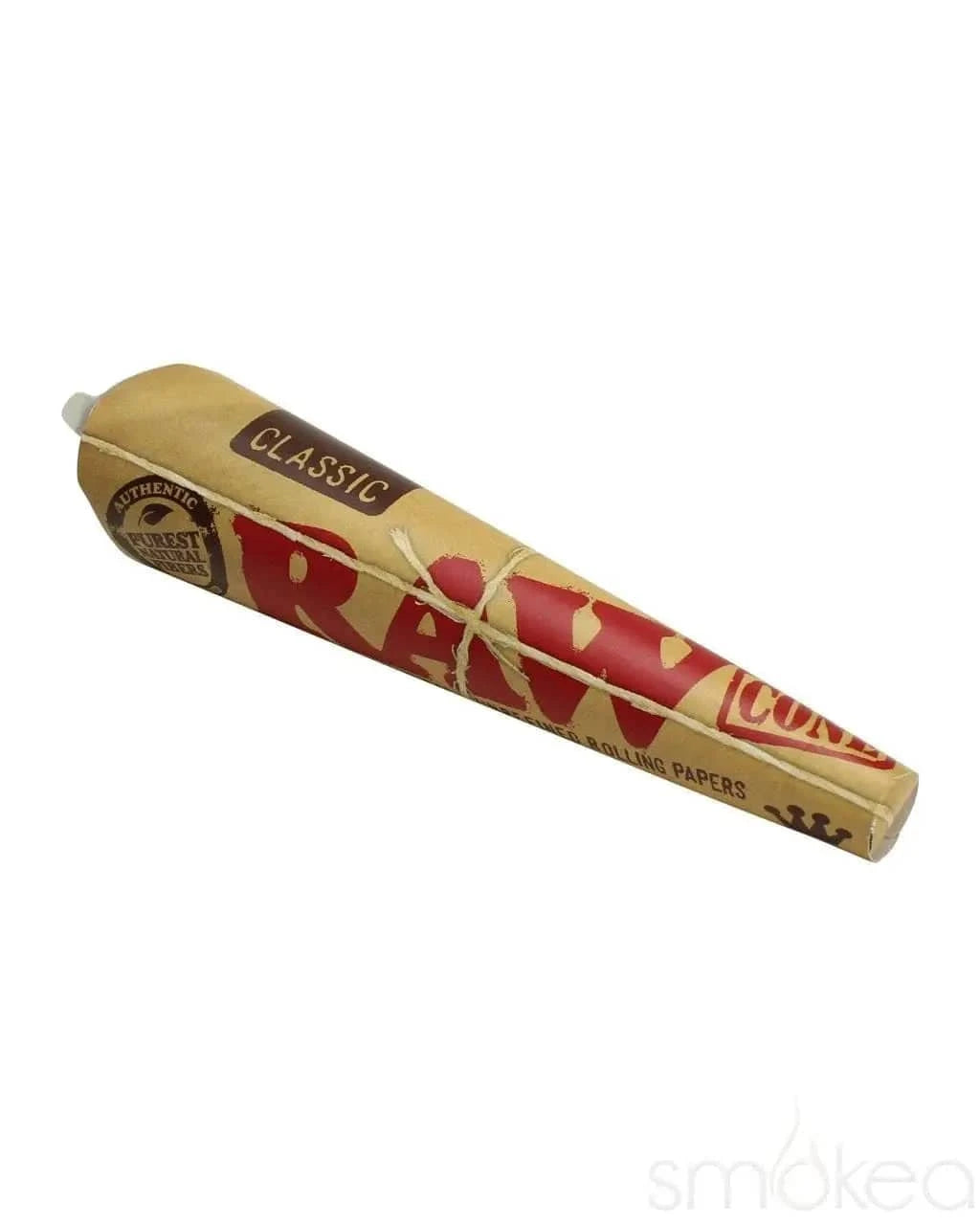 Certified Puffs Raw Classic King-Size Pre-Rolled Cones, 3-pack, 11/4 size, in a box, ready for rolling.